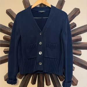 Brooks Brothers navy cardigan